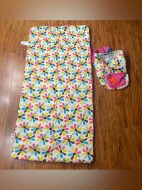 French Bull x Taget Girl Multicolor Retro Floral Sleeping Bag + Backpack Toddler